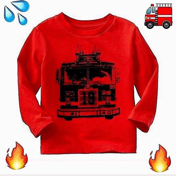 BABY GAP Fire Truck T-Shirt 12-18m NWT - Picture 1 of 5